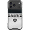 NFL Las Vegas Raiders White Striped iPhone 18 Pro Clear Case