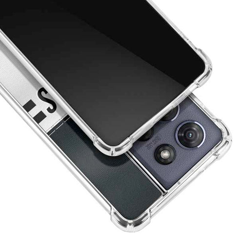 NFL Las Vegas Raiders White Striped Moto G 5G (2025) Clear Case