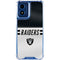 NFL Las Vegas Raiders White Striped Moto G 5G (2024) Clear Case
