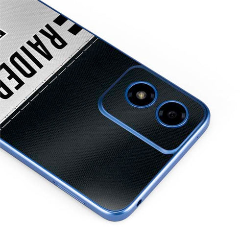 NFL Las Vegas Raiders White Striped Moto G Play 4G (2024) Skin