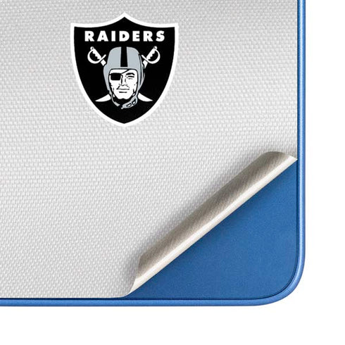 NFL Las Vegas Raiders White Striped Moto G Play 4G (2024) Skin