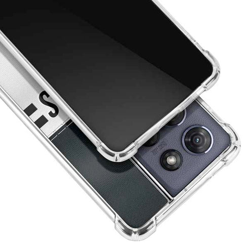 NFL Las Vegas Raiders White Striped Moto G Stylus 5G (2025) Clear Case