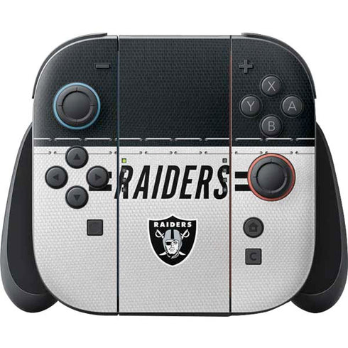 NFL Las Vegas Raiders White Striped Nintendo Skins