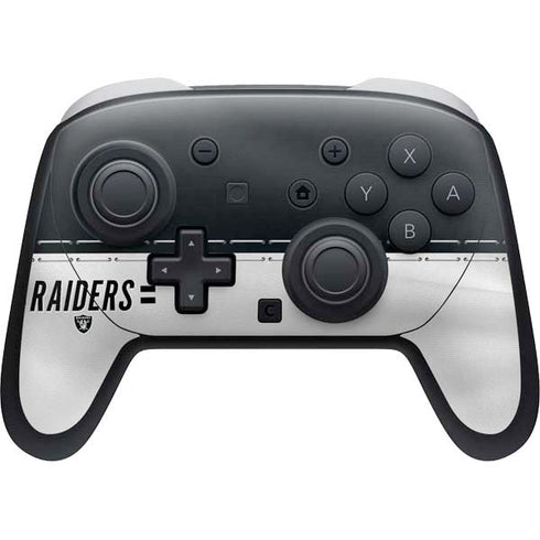 NFL Las Vegas Raiders White Striped Nintendo Skins