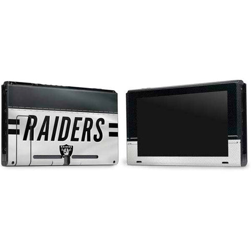 NFL Las Vegas Raiders White Striped Nintendo Switch Bundle Skin