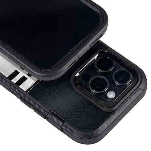 NFL Las Vegas Raiders White Striped Otterbox Defender iPhone Skin
