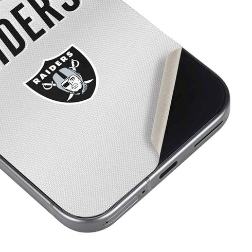 NFL Las Vegas Raiders White Striped Google Pixel 9 Skin