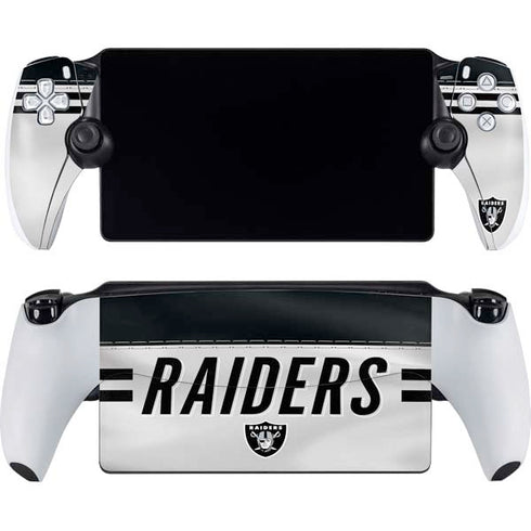 NFL Las Vegas Raiders White Striped PlayStation PS5 Skins