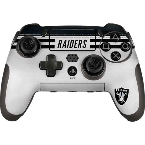 NFL Las Vegas Raiders White Striped PlayStation Scuf Vantage 2 Controller Skin