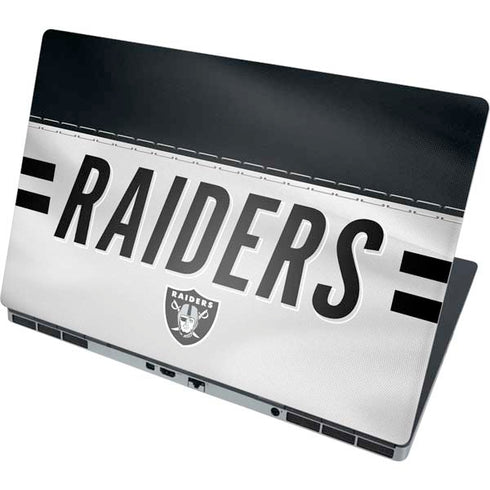 NFL Las Vegas Raiders White Striped Dell Precision Skin