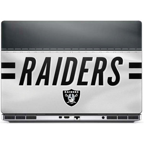 NFL Las Vegas Raiders White Striped Dell Precision Skin