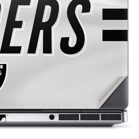 NFL Las Vegas Raiders White Striped Dell Precision Skin