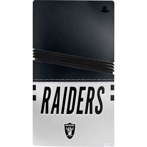 NFL Las Vegas Raiders White Striped PS5 Pro Bundle Skin