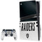 NFL Las Vegas Raiders White Striped PS5 Pro Disk Bundle Skin
