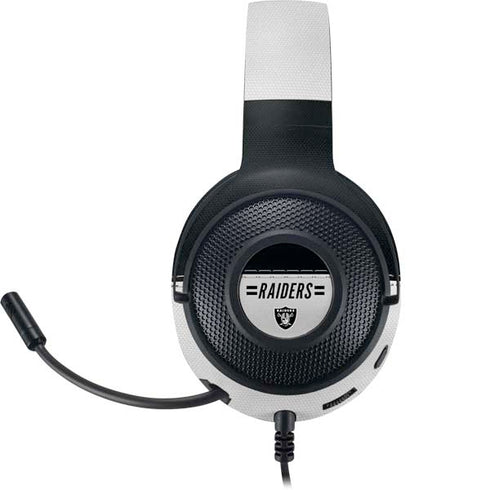 NFL Las Vegas Raiders White Striped Razer Kraken X Skin