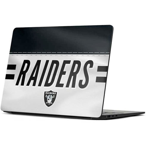 NFL Las Vegas Raiders White Striped Surface Laptop 7 13.8in Skin