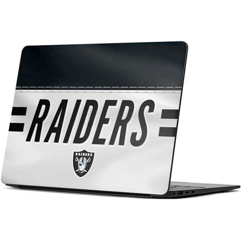 NFL Las Vegas Raiders White Striped Surface Laptop 7 15in Skin