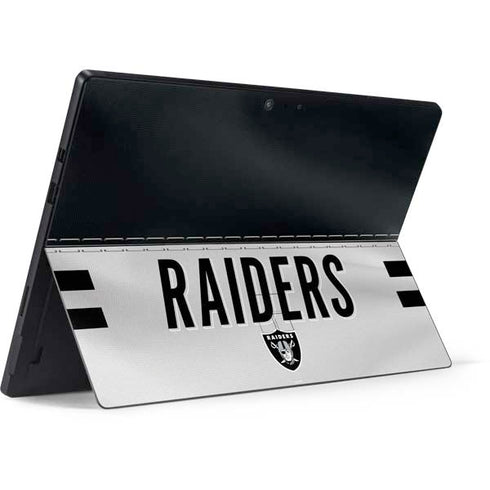 NFL Las Vegas Raiders White Striped Surface Pro 7 Skin