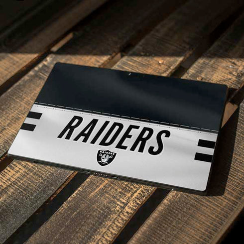 NFL Las Vegas Raiders White Striped Surface Pro 7 Skin