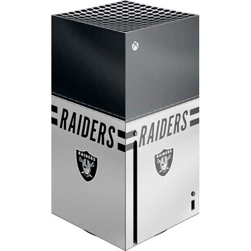 NFL Las Vegas Raiders White Striped Xbox Series X Skins