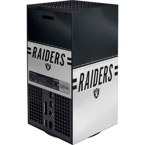 NFL Las Vegas Raiders White Striped XBox Series X Digital Edition Bundle Skin