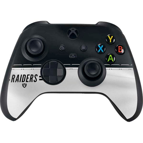 NFL Las Vegas Raiders White Striped XBox Series X Digital Edition Bundle Skin