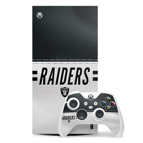 NFL Las Vegas Raiders White Striped Xbox Series X Skins