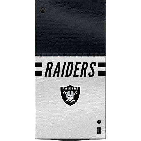 NFL Las Vegas Raiders White Striped XBox Series X Digital Edition Console Skin