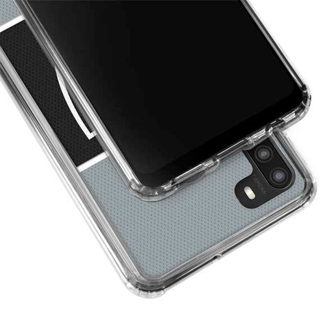 NFL Las Vegas Raiders Zone Block Galaxy A21 Clear Case
