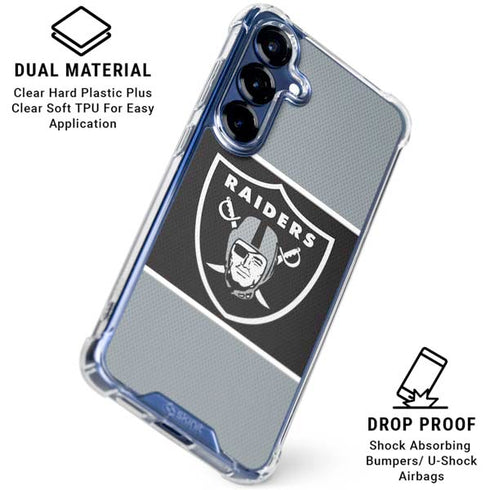 NFL Las Vegas Raiders Zone Block Galaxy S25 Plus Clear Case