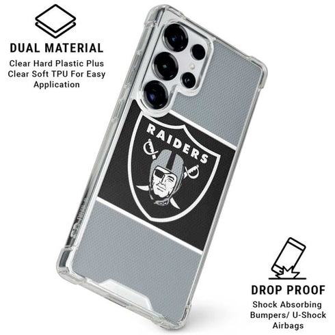 NFL Las Vegas Raiders Zone Block Galaxy S25 Ultra Clear Case