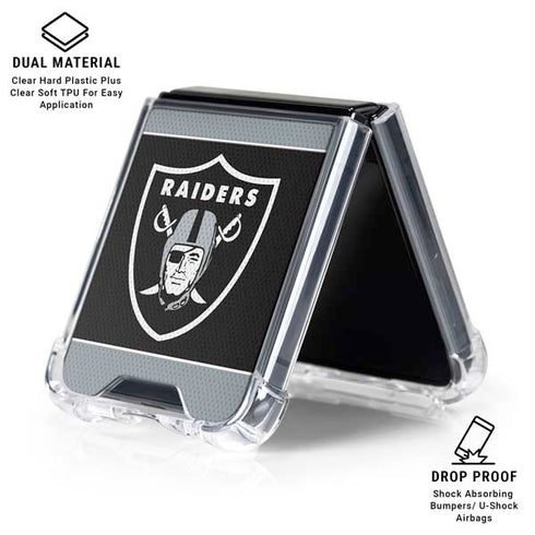 NFL Las Vegas Raiders Zone Block Galaxy Z Flip6 Clear Case
