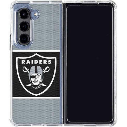 NFL Las Vegas Raiders Zone Block Galaxy Z Fold5 5G Clear Case