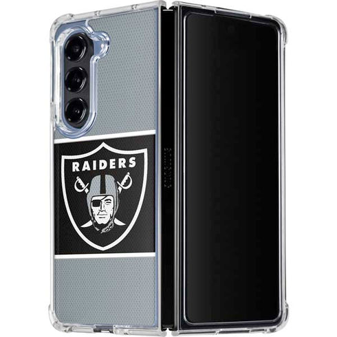 NFL Las Vegas Raiders Zone Block Galaxy Z Fold5 5G Clear Case