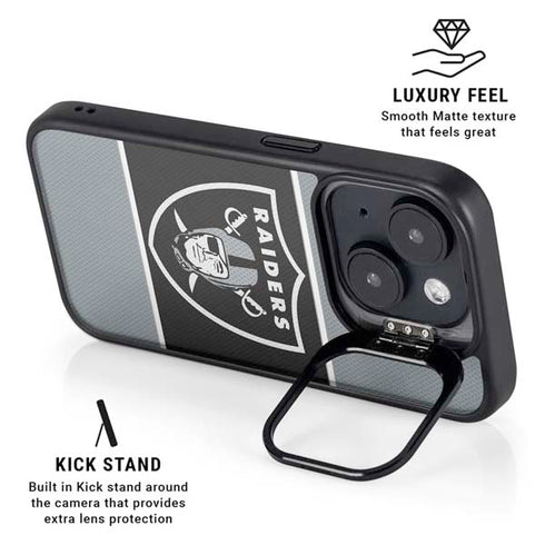 NFL Las Vegas Raiders Zone Block iPhone 14 Plus Kickstand Case