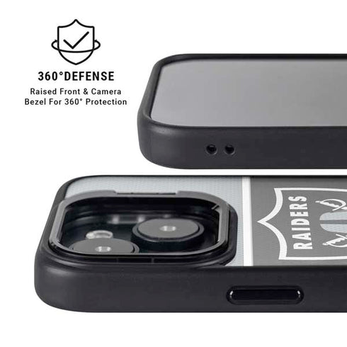 NFL Las Vegas Raiders Zone Block iPhone 14 Plus Kickstand Case