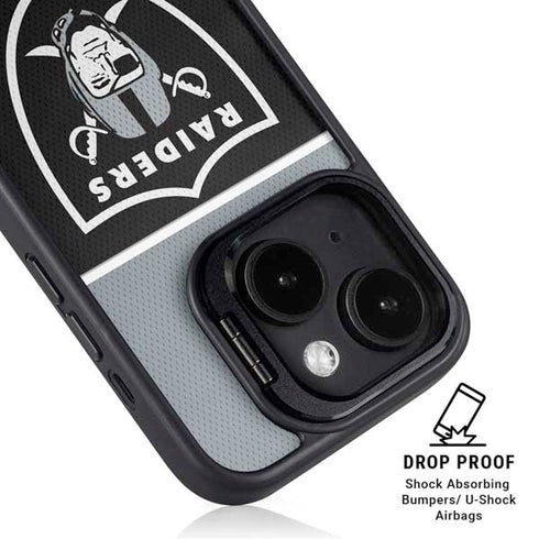 NFL Las Vegas Raiders Zone Block iPhone 14 Plus Kickstand Case