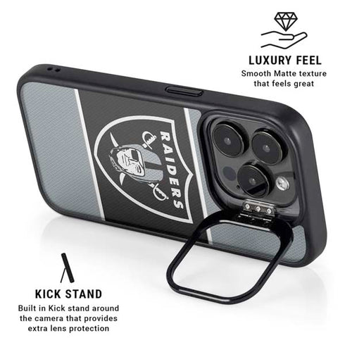 NFL Las Vegas Raiders Zone Block iPhone 15 Pro Kickstand Case