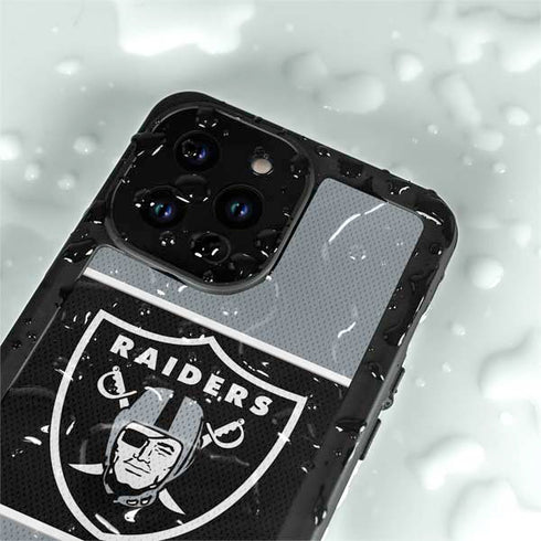 NFL Las Vegas Raiders Zone Block iPhone 15 Pro Waterproof Case
