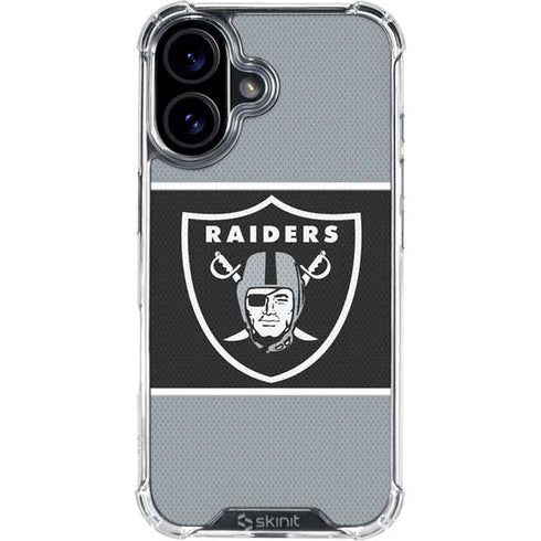 NFL Las Vegas Raiders Zone Block iPhone 16 Plus Clear Case