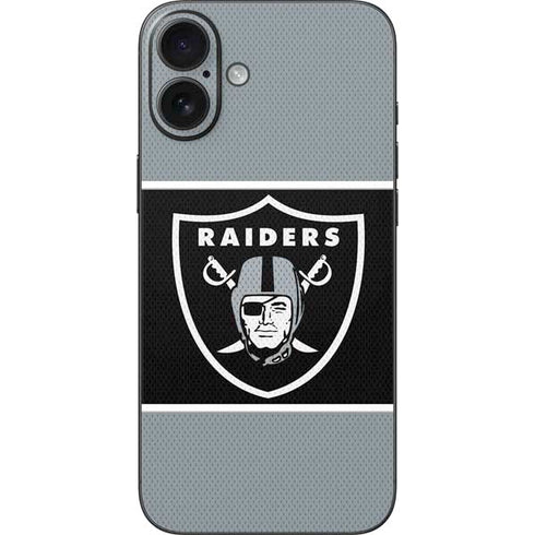 NFL Las Vegas Raiders Zone Block iPhone 16 Plus Skin