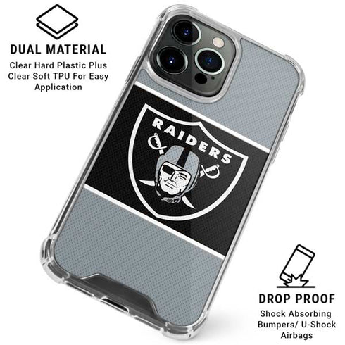 NFL Las Vegas Raiders Zone Block iPhone 16 Pro Max Clear Case