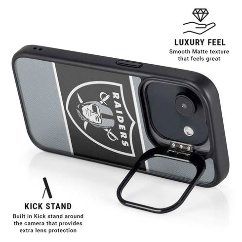 NFL Las Vegas Raiders Zone Block iPhone 16e Kickstand Case
