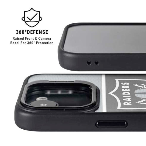 NFL Las Vegas Raiders Zone Block iPhone 16e Kickstand Case