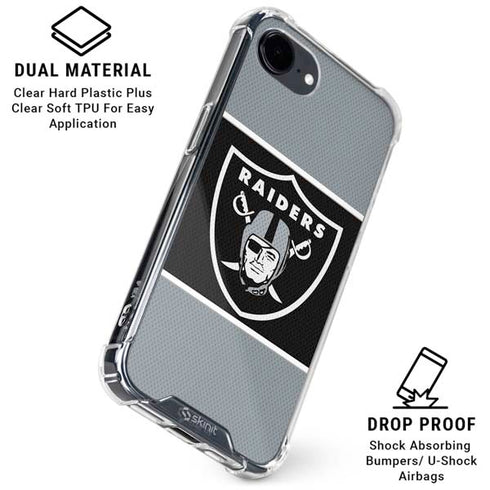 NFL Las Vegas Raiders Zone Block iPhone 16e Clear Case