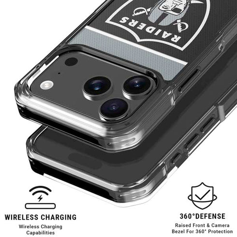 NFL Las Vegas Raiders Zone Block iPhone 18 Pro Clear Case