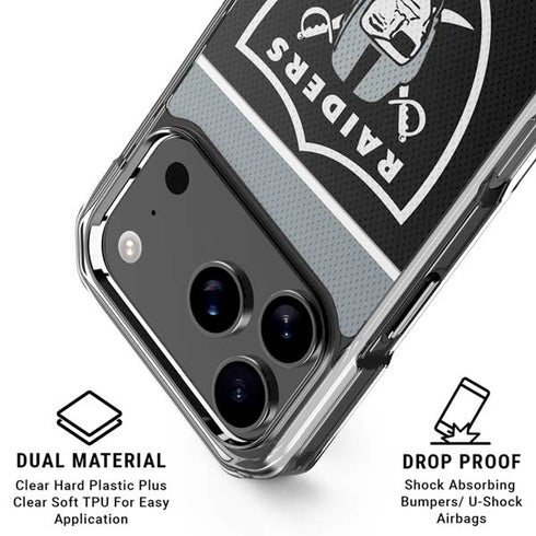 NFL Las Vegas Raiders Zone Block iPhone 18 Pro Clear Case