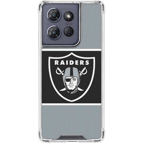 NFL Las Vegas Raiders Zone Block Moto G 5G (2025) Clear Case