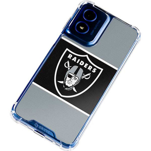 NFL Las Vegas Raiders Zone Block Moto G 5G (2024) Clear Case