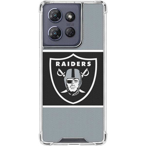 NFL Las Vegas Raiders Zone Block Moto G Play 5G (2025) Clear Case